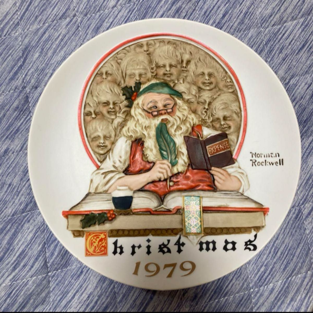 ノーマン・ロックウェル 公式限定 クリスマスプレート 記念絵皿 1979年