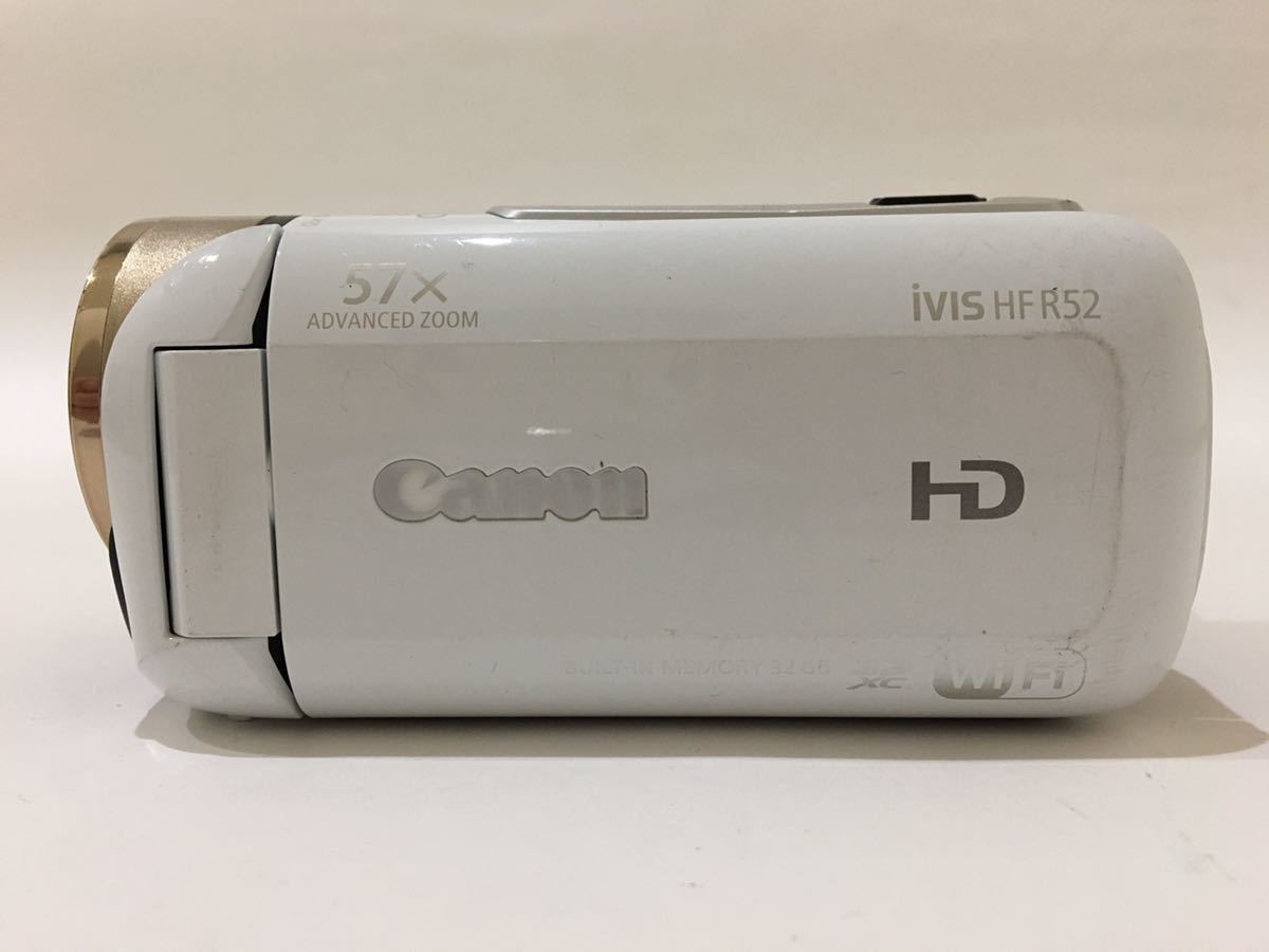 概ね美品　Canon　キャノン　ビデオカメラ　iVIS HF R52　ホワイト　白　a10b10dd30_画像2