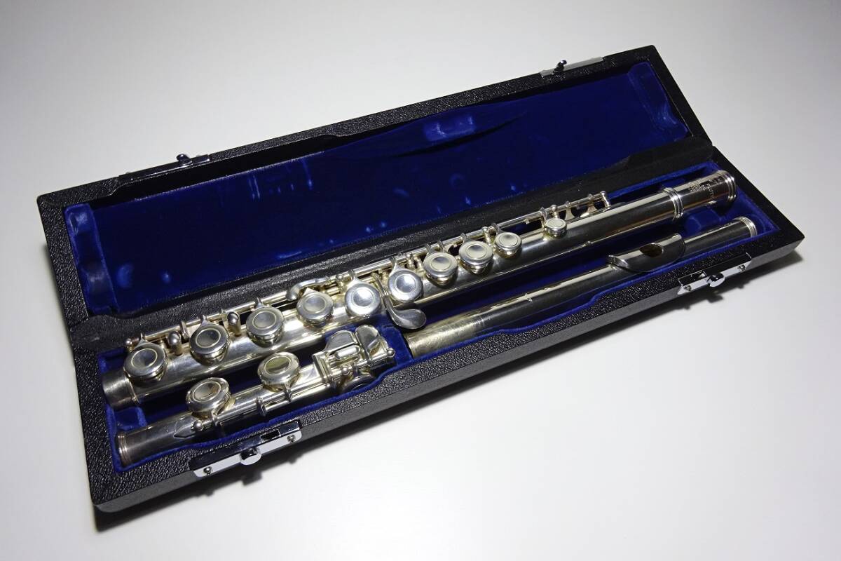 長期保管品 良好範囲 音出未確認 SANKYO PRIMA FLUTES ETUDE / 三響 フルート シルバー 925刻 ケース付 説明文参照下さい _画像1