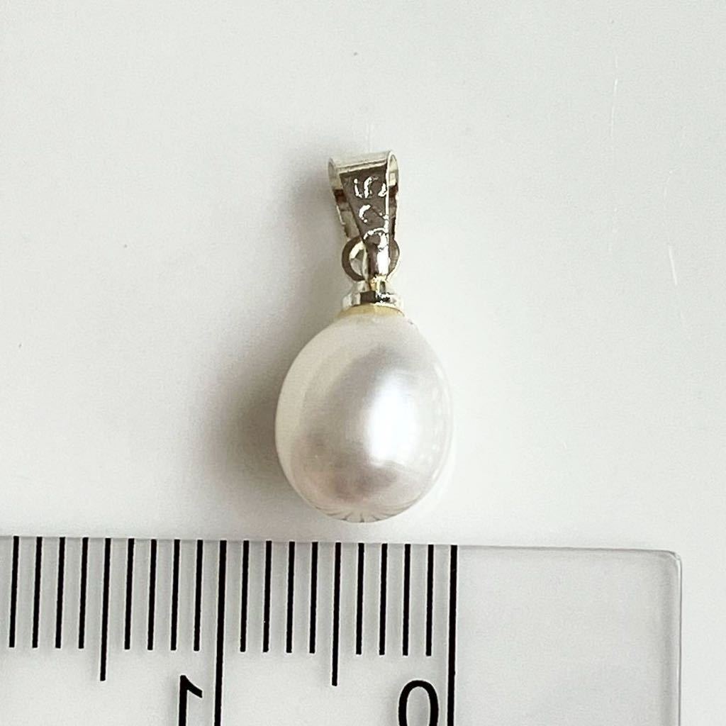  new goods fresh water pearl pendant top white 7-9mm silver 925 stamp have fresh water pearl present special price pearl book@ pearl charm free shipping 