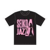 1点限り早い者勝ち!!送料込【*値下不可】松田聖子★【SEIKO JAZZ】Tシャツ☆XLサイズ黒色(ピンクロゴ♪)新品未使用美品(^^♪_画像1