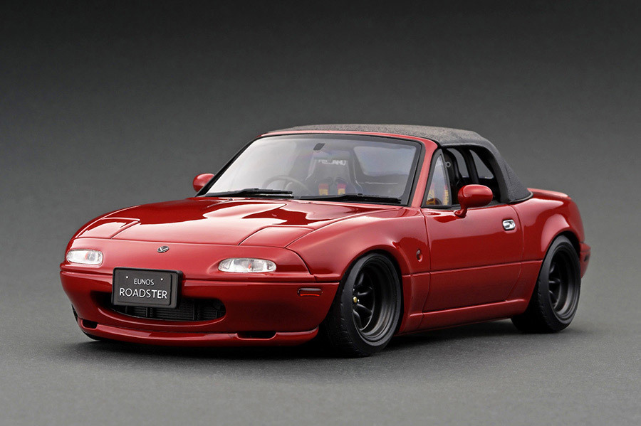 ★ケース未開封品!★Eunos Roadster Red 1/18【NA型 ユーノスロードスター RSワタナベ8スポーク14inc RECARO】IG3198 イグニッションモデル_★サンプル画像