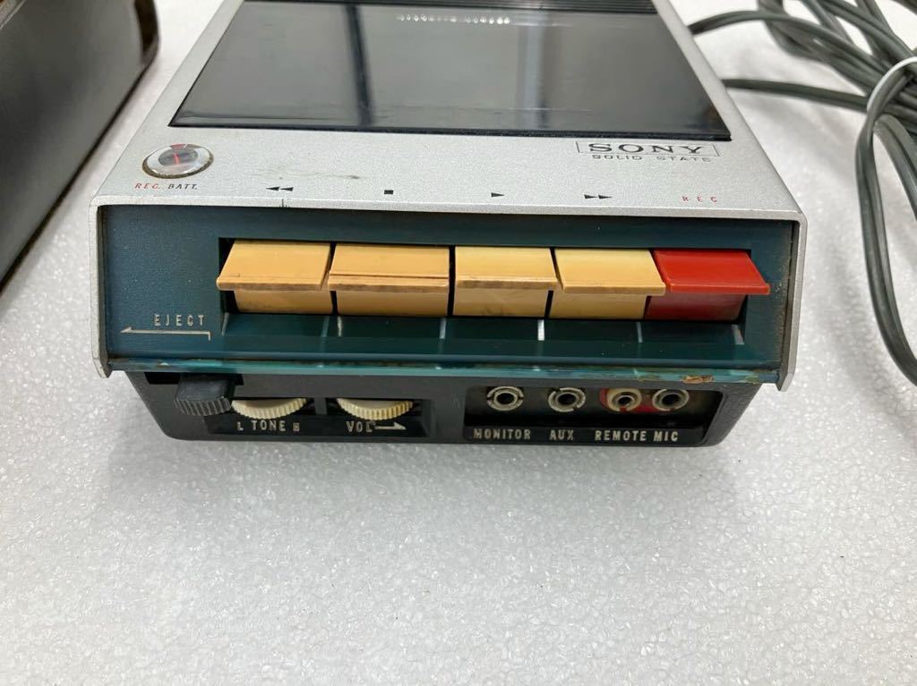 SONY ソニー MAGAZINE MATIC マガジンマチック TAPECORDER TC-100A SOLID STATE テープレコーダー カセットレコーダー 昭和レトロ AT_画像3