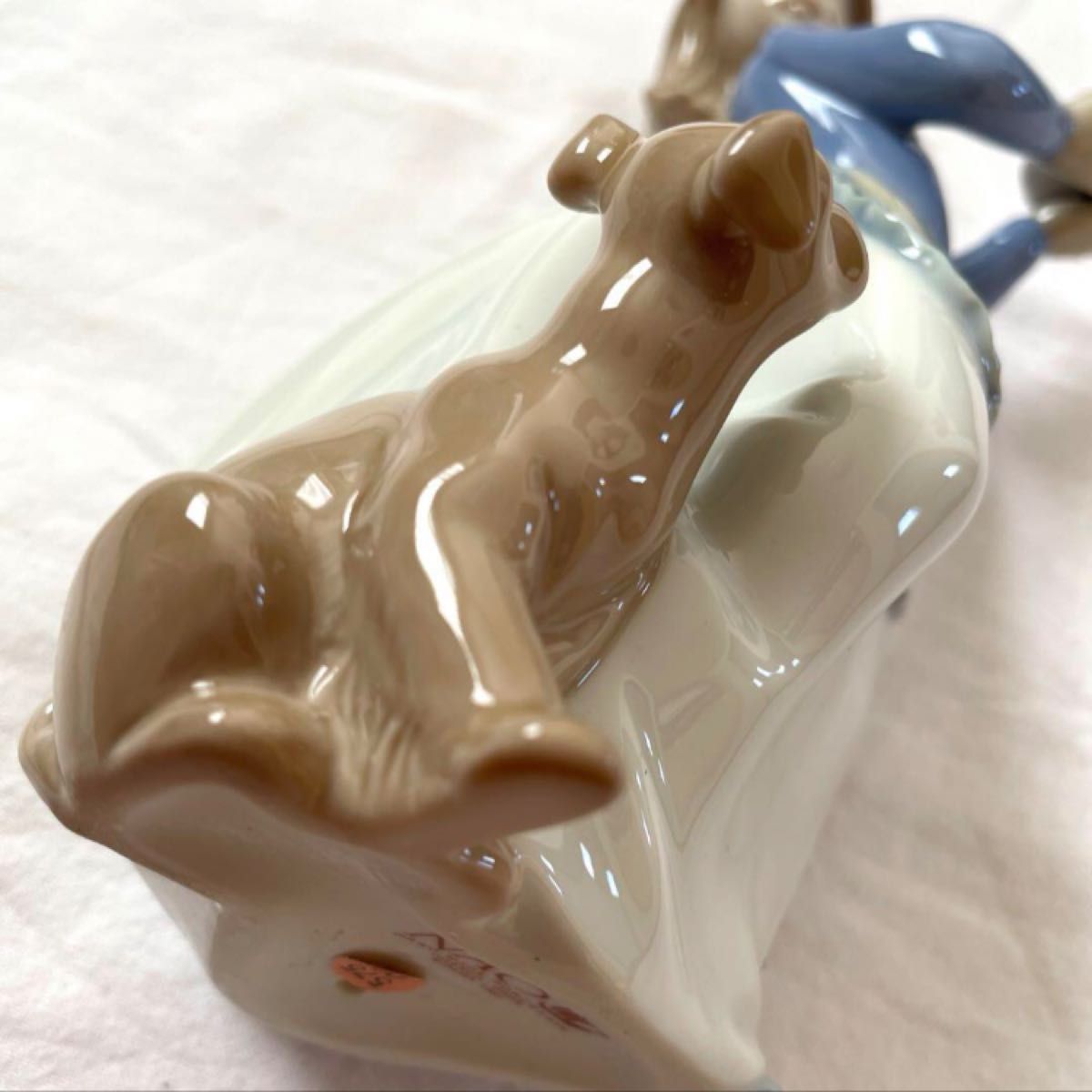 【美品】NAO 陶器人形　仔犬の誕生日　ポーセリン　リヤドロ