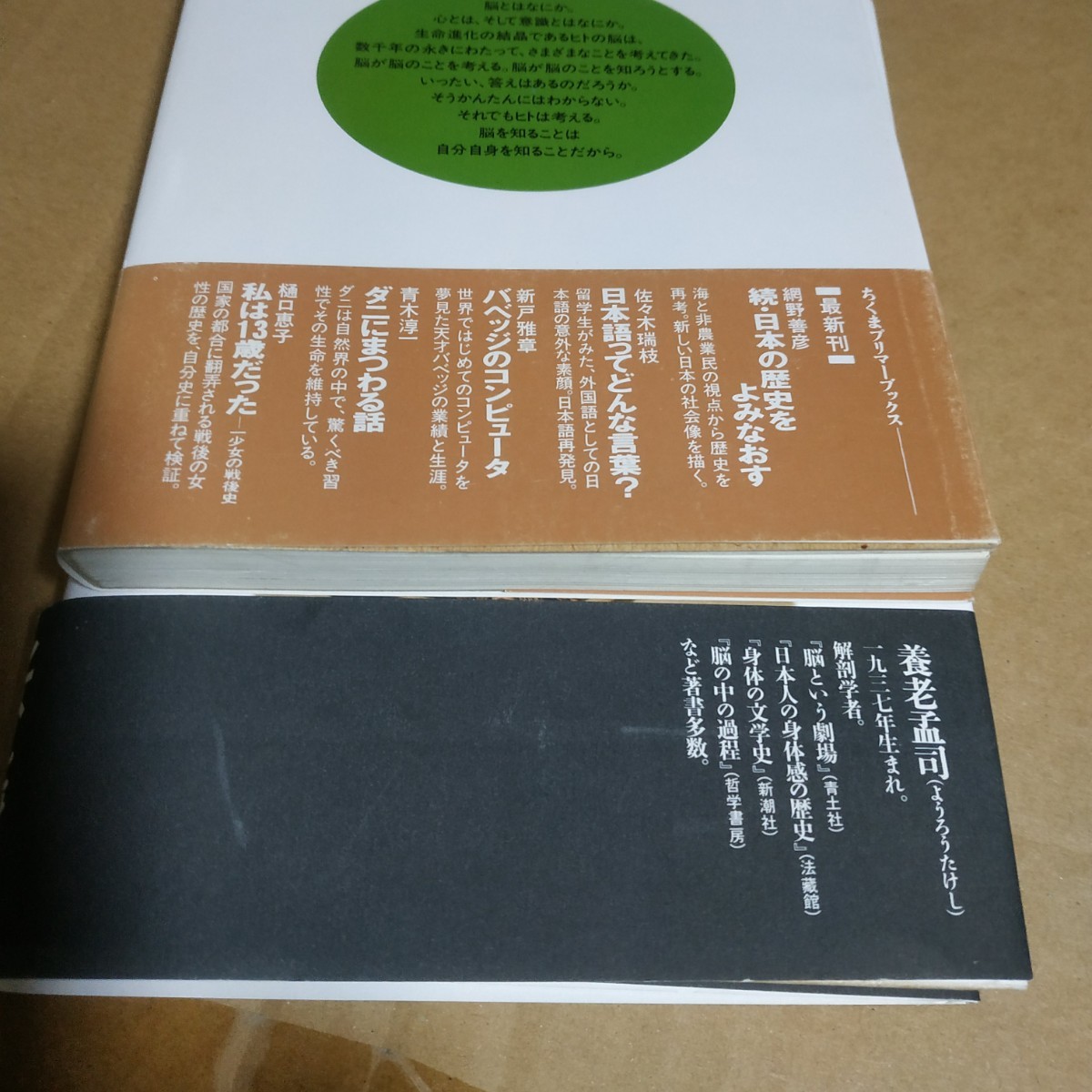 養老孟司傑作5冊 バカの壁 まともな人 唯脳論 考えるヒト ぼちぼち結論 ひと 送料230円 検索→数冊格安 面白本棚mdt_画像3