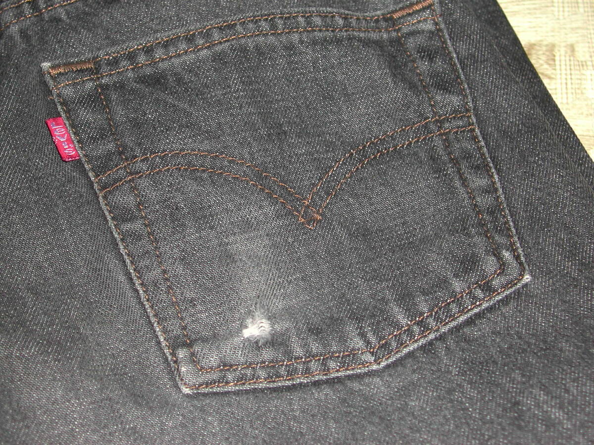 古着 USA製 LEVI'S LeVI'S リーバイス501 W27 L32 米国製 ボタン裏553 黒　ブラックジーンズ デニム アメカジ　ヴィンテージ