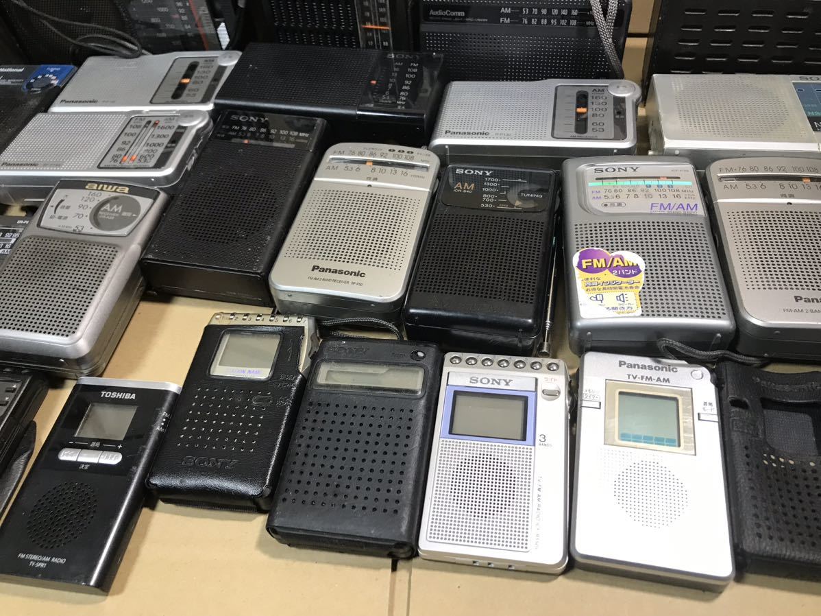 SONY ソニー Panasonic パナソニック SHARP ポータブル 小型 ラジオ まとめて 48台 古いラジオ NSB MW_画像7