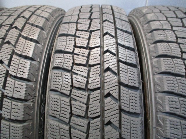 管理番号R178 スタッドレス 中古タイヤ 155/65R14 バリ溝 冬4本！DUNLOP WM02 法人宛/営業所止め送料無料 N-BOX タント スペーシア_画像4