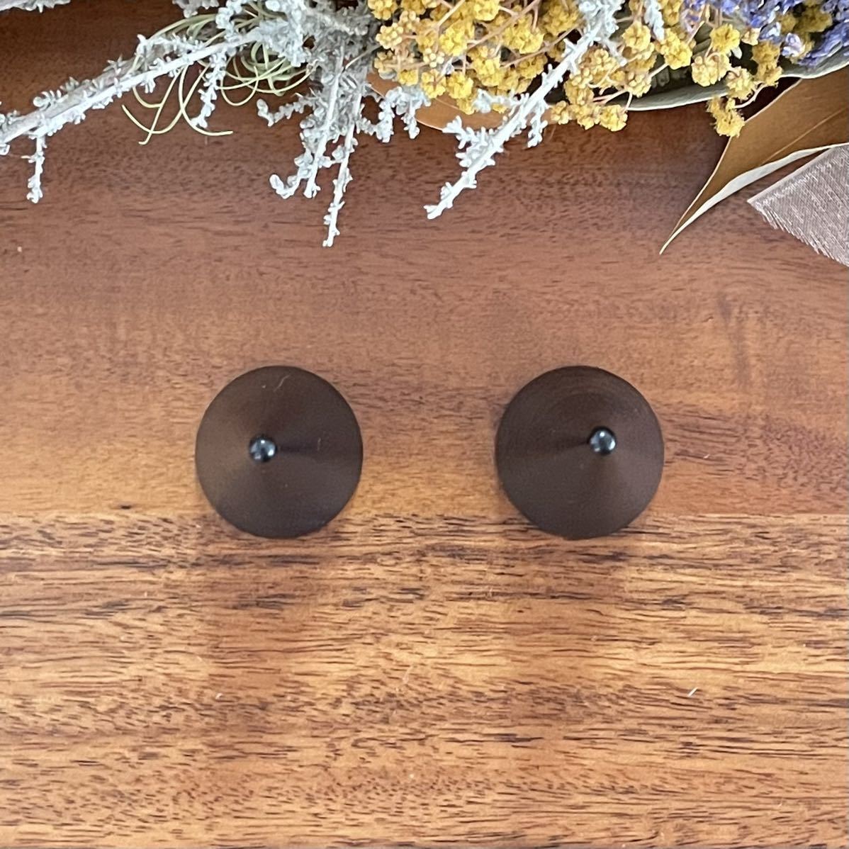 【新品】2点 ブラック塗装仕上 リングスタンド 指輪 置き 木 木製