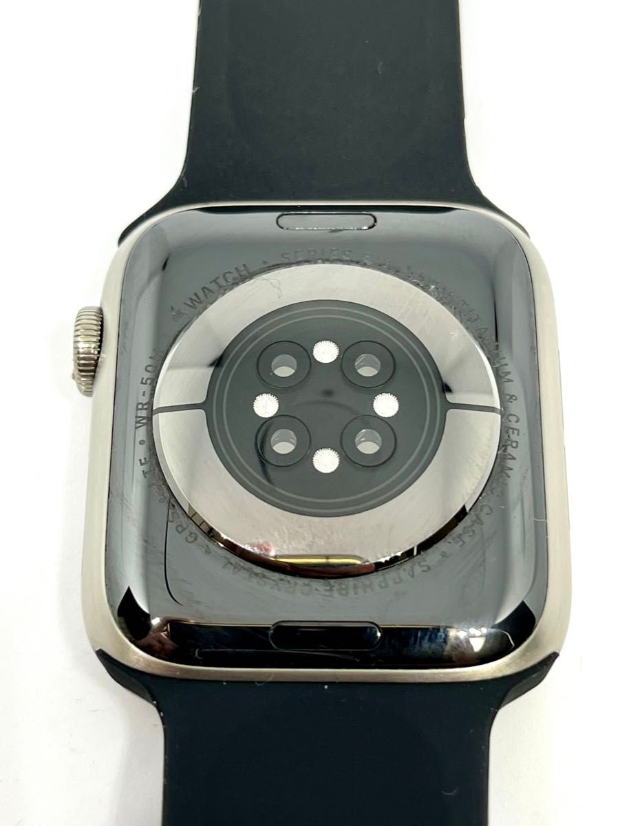 美品　Apple Watch Edition Series6 44mm チタニウムケース シルバー　バッテリー容量100% チタン