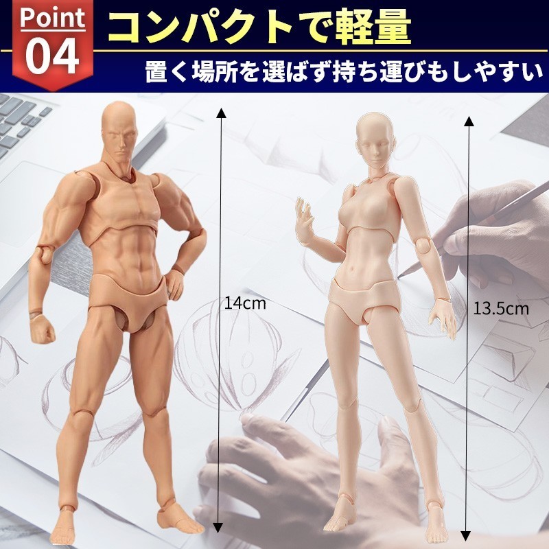 デッサンドール 男性 モデル 人形人体 模型 フィギュア 関節 スケッチ 描写 フィギア デザイン 人物 ポーズ インテリア 素体 ポージング_画像5