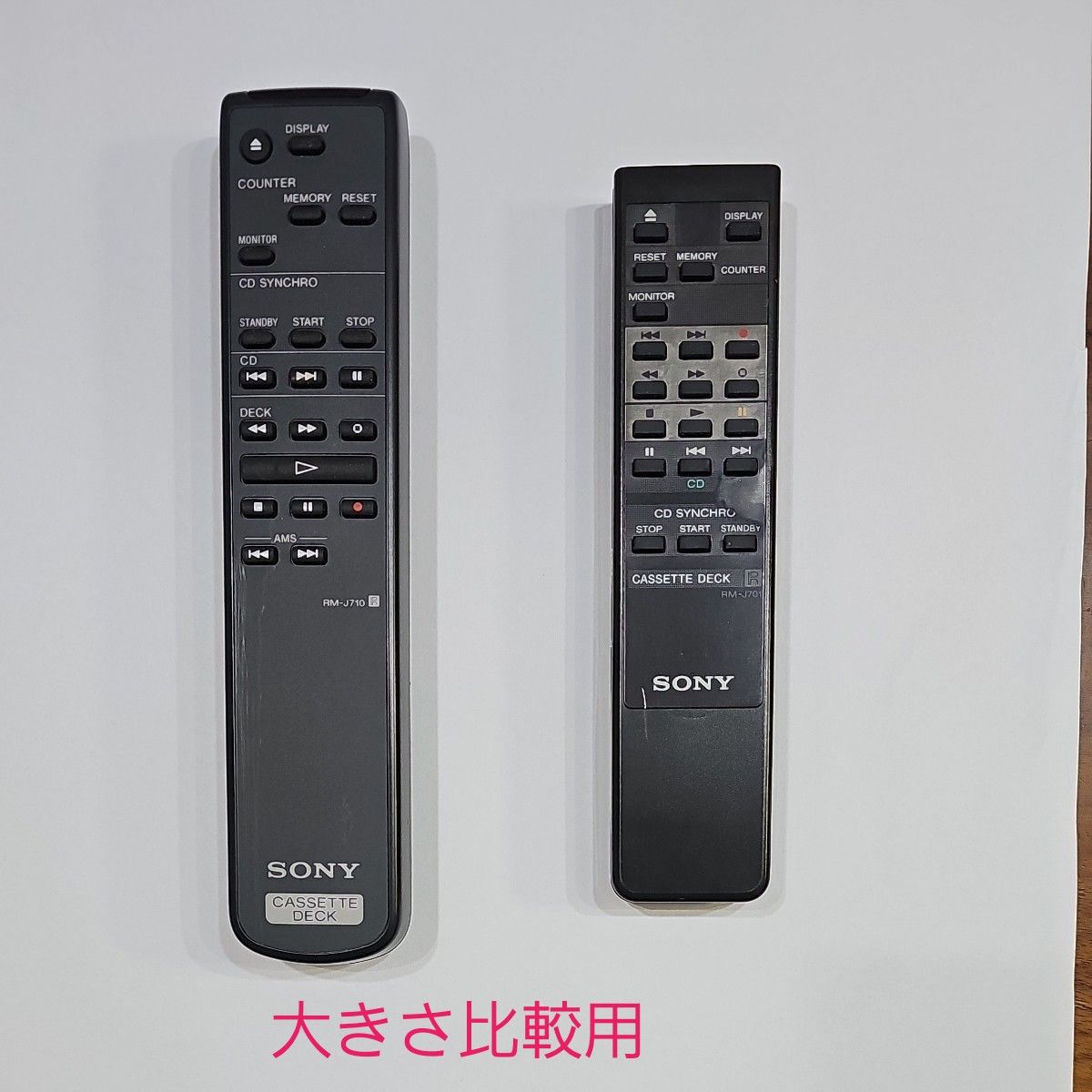 中古 SONY カセットデッキ用リモコン RM-J701 (TC-K700S 付属のリモコン)