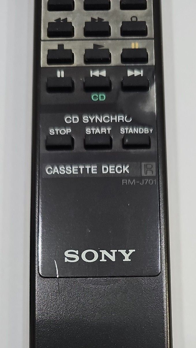 中古 SONY カセットデッキ用リモコン RM-J701 (TC-K700S 付属のリモコン)