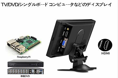 【訳有未使用】METIS モニター 7インチ ディスプレイ VGA/AV/HDMIケーブル付き 内蔵スピーカー…_C_1071_画像5