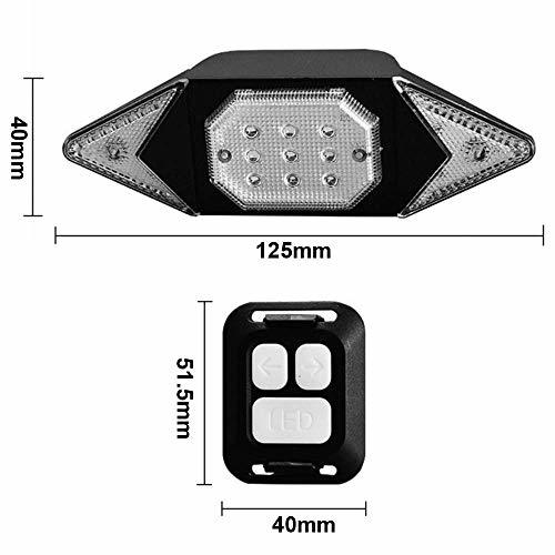 【訳有未使用】Ewolee 自転車 テールライト LED バイク ウインカー ライト ワイヤレス式 防水USB…_C_1043_画像3