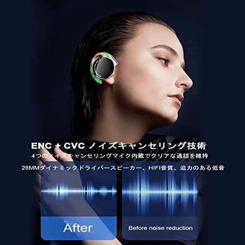 【訳有未使用】ZOUKAI 耳掛け式イヤホン 左右分離 クリップヘッドホン デュアルマイク Bluetooth…_C_1529_画像6