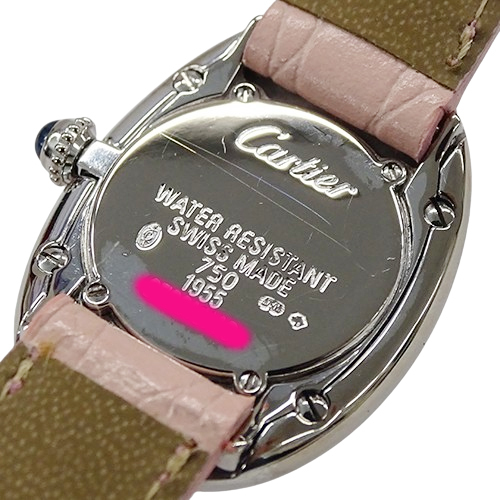 カルティエ Cartier 時計 レディース ブランド ベニュワール クオーツ QZ 750WG レザー W1516856 ホワイトゴールド 磨き済みの画像8