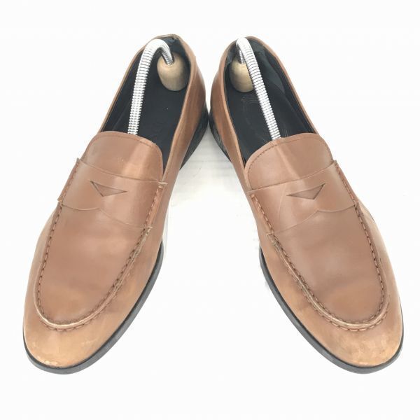 イタリア製★TOD'S/トッズ★本革/コインローファー【27.5/明茶】ドレスシューズ/ビジネス◆A-26_画像2