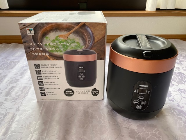 YAMAZEN ヤマゼン マイコン炊飯器 1.5合炊き ブラック YJG-M150-B 中古品 23年製_画像1