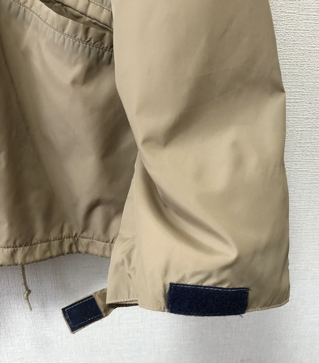 80's USA製 L.L.BEAN VINTAGE L エルエルビーン ビンテージ チンスト付き ナイロン コーチ ジャケット ブルゾン ベージュ 70s 90s_画像9