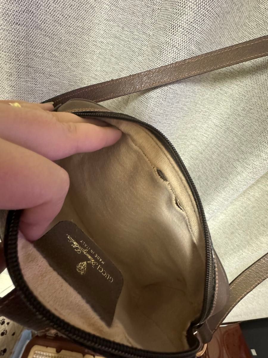 美品★オールドグッチ　GUCCI グッチ　ショルダーバック　シェリーライン　ヴィンテージ　GG 