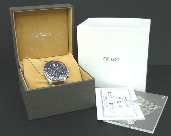 M≪大関質店≫美品 セイコー腕時計 SEIKO プロスペックス スピードタイマー SPEEDTIMER ソーラークロノグラフ SBDL097 V192-0AH0 ペプシ_画像9