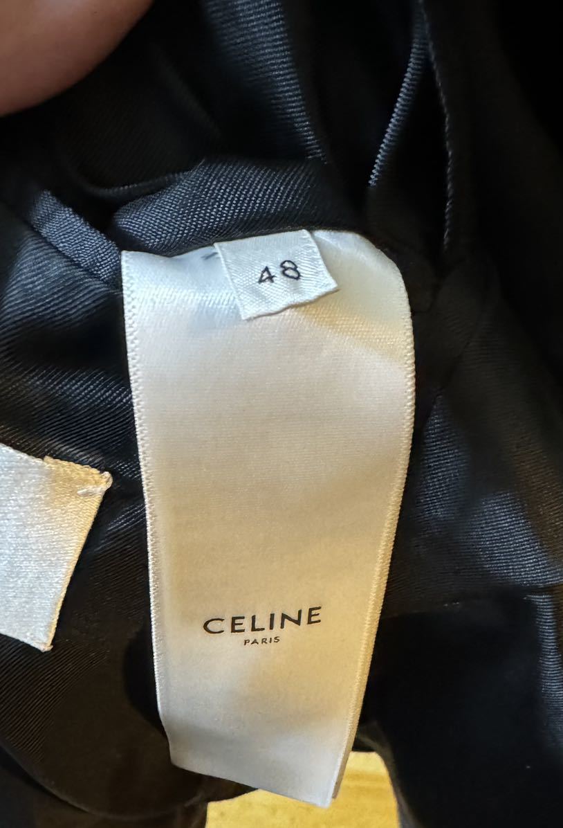 CELINE 20SS Classic jacket Wool and linen チェック ジャケット size48_画像4