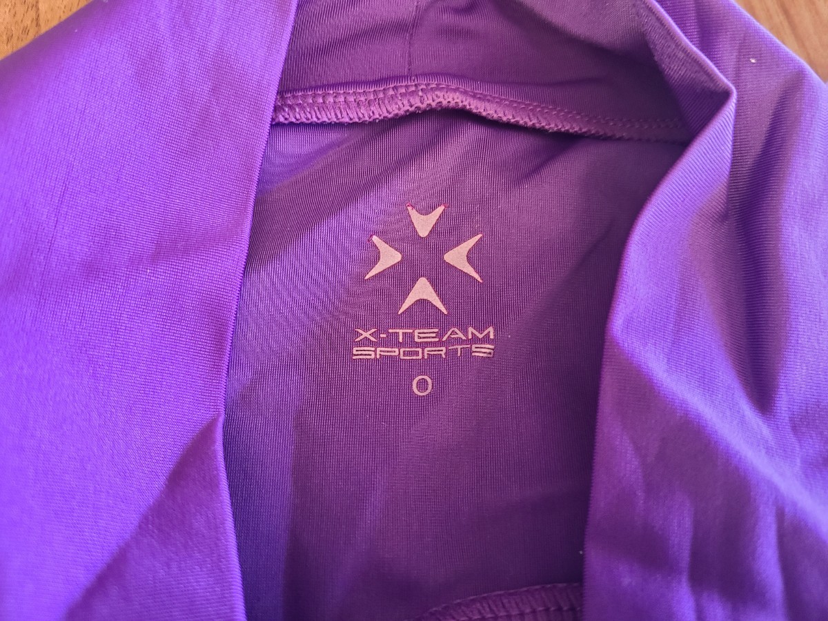 X ーTEAM SPORTS★アンダーシャツ★インナーシャツ★サッカー★紫★長袖★Oサイズ_画像3