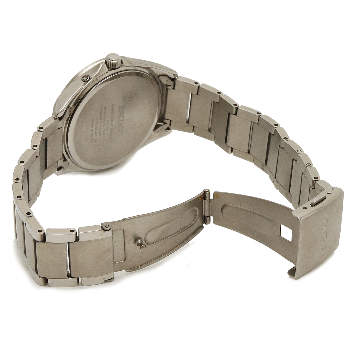 SEIKO セイコー セレクション ソーラー デイト ホワイト文字盤 メンズ 腕時計 7B75-0AA0の画像8