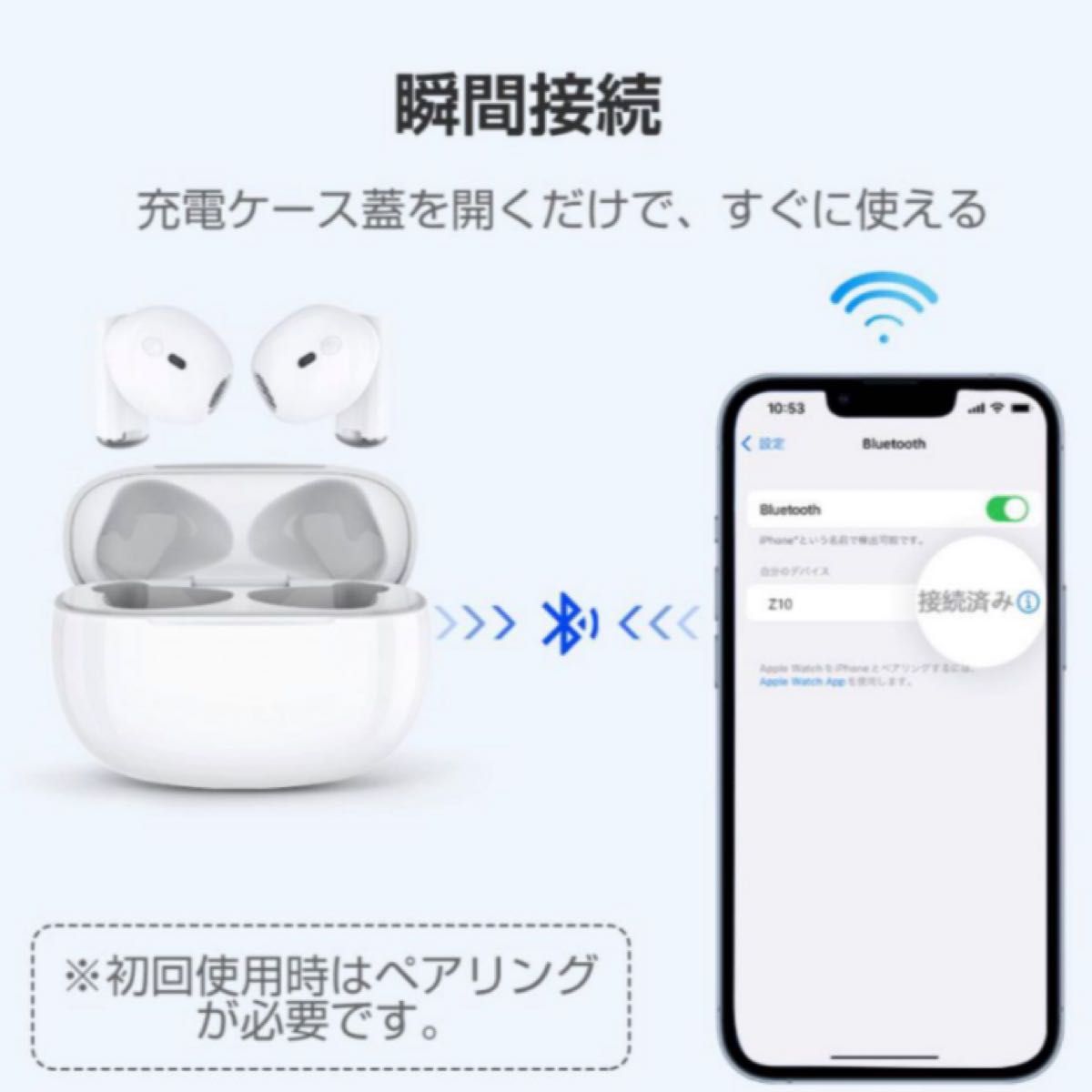 Bluetooth 超小型ワイヤレスイヤホン iPhone Android イヤホン 充電ケース ワイヤレス  防水 左右分離型