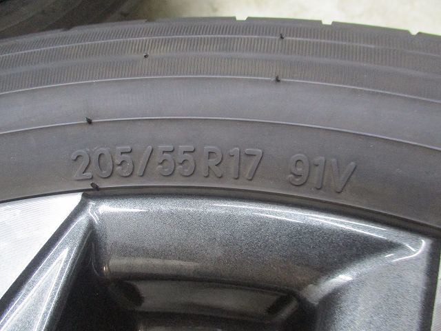 17インチ トヨタ 90ヴォクシー純正 205/55R17 6J+40 114.3 中古タイヤホイール【4本セット】 送料無料(MA17-3962）_画像8