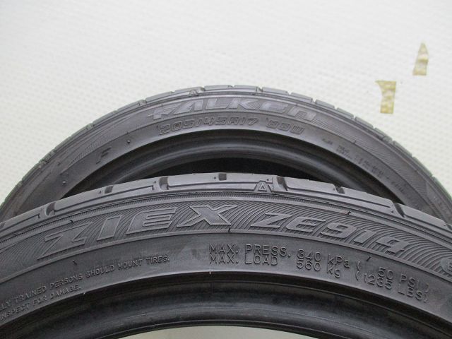 205-45R17 8.5分山 ファルケン ジークスZE914 2020年製 中古タイヤ【2本】送料無料(M17-6281）の画像4