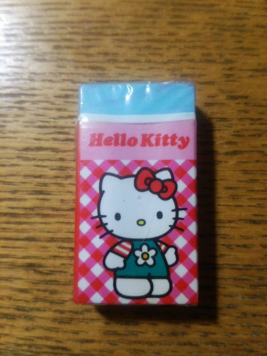 [ новый товар ] Hello Kitty Sanrio ластик retro канцелярские товары синий ki чай Chan 