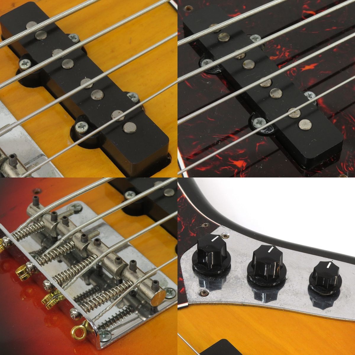 092s☆Tomson トムソン Jazz Bass サンバースト ジャズベース エレキベース ※中古_画像4