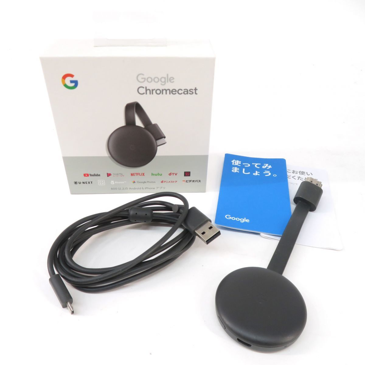 106 Google グーグル Chromecast クロームキャスト GA00439-JP チャコール ※中古_画像1