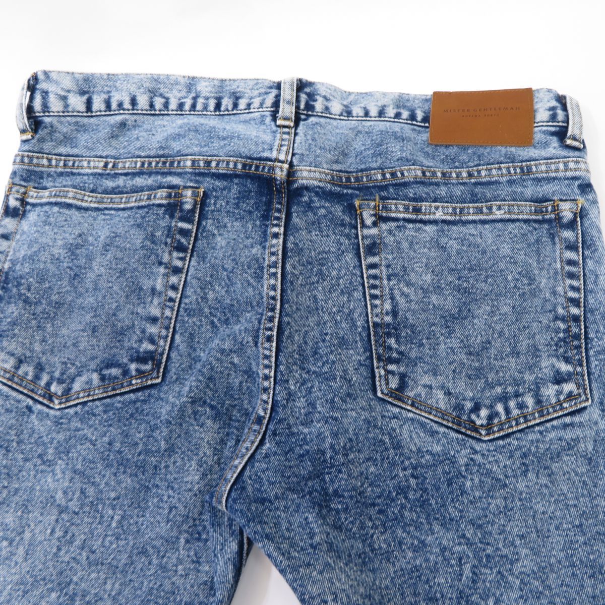 135 MR.GENTLEMAN ミスタージェントルマン SUPER SKINNY BLEACHED DENIM スキニーデニムパンツ MGK-DE03 サイズ34 ※中古_画像4