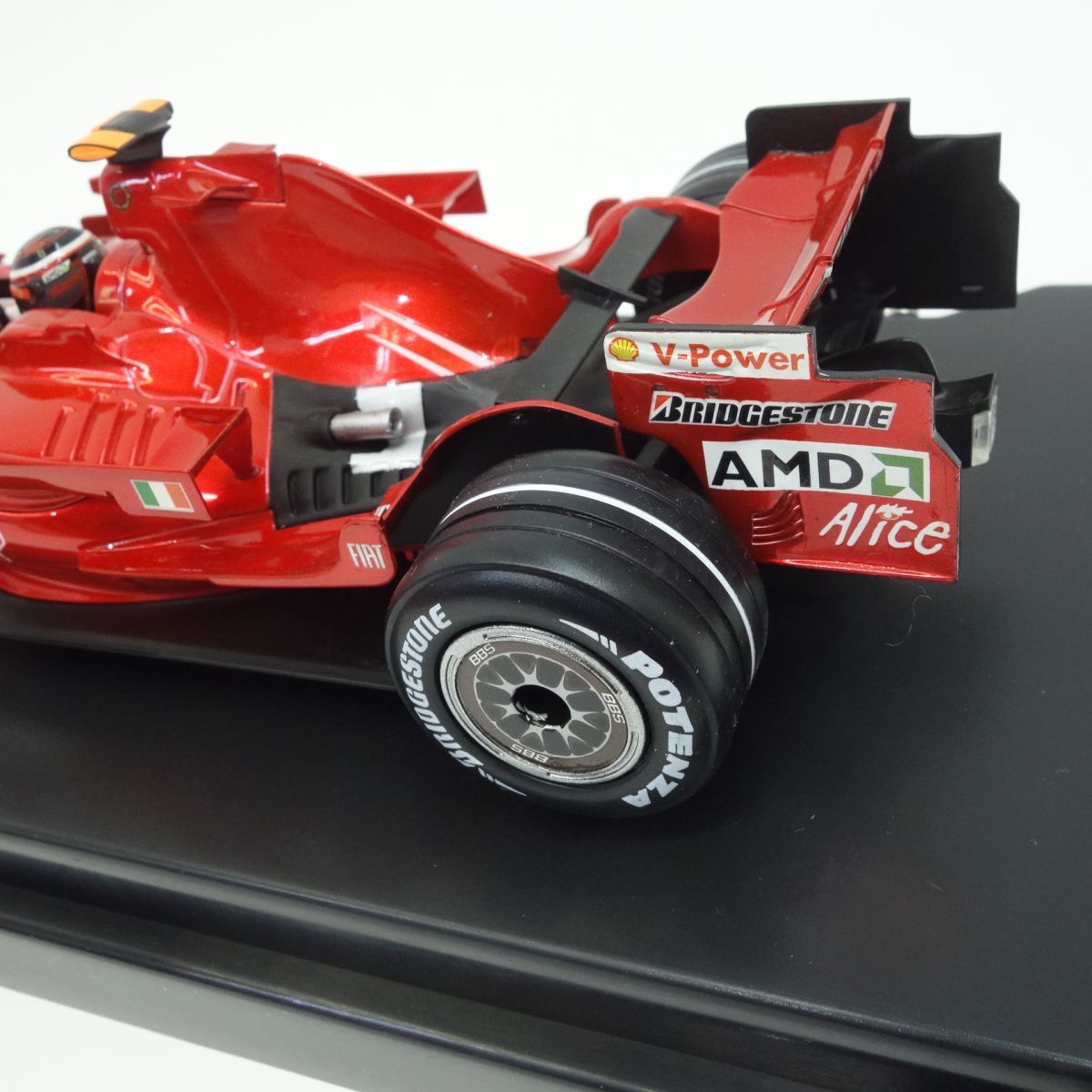 074 Hot wheels ホットウィール Ferrari SPANISH EDITION F2008 Shell #1(レッド) L8780 1/18スケール ミニカー　※中古_画像5