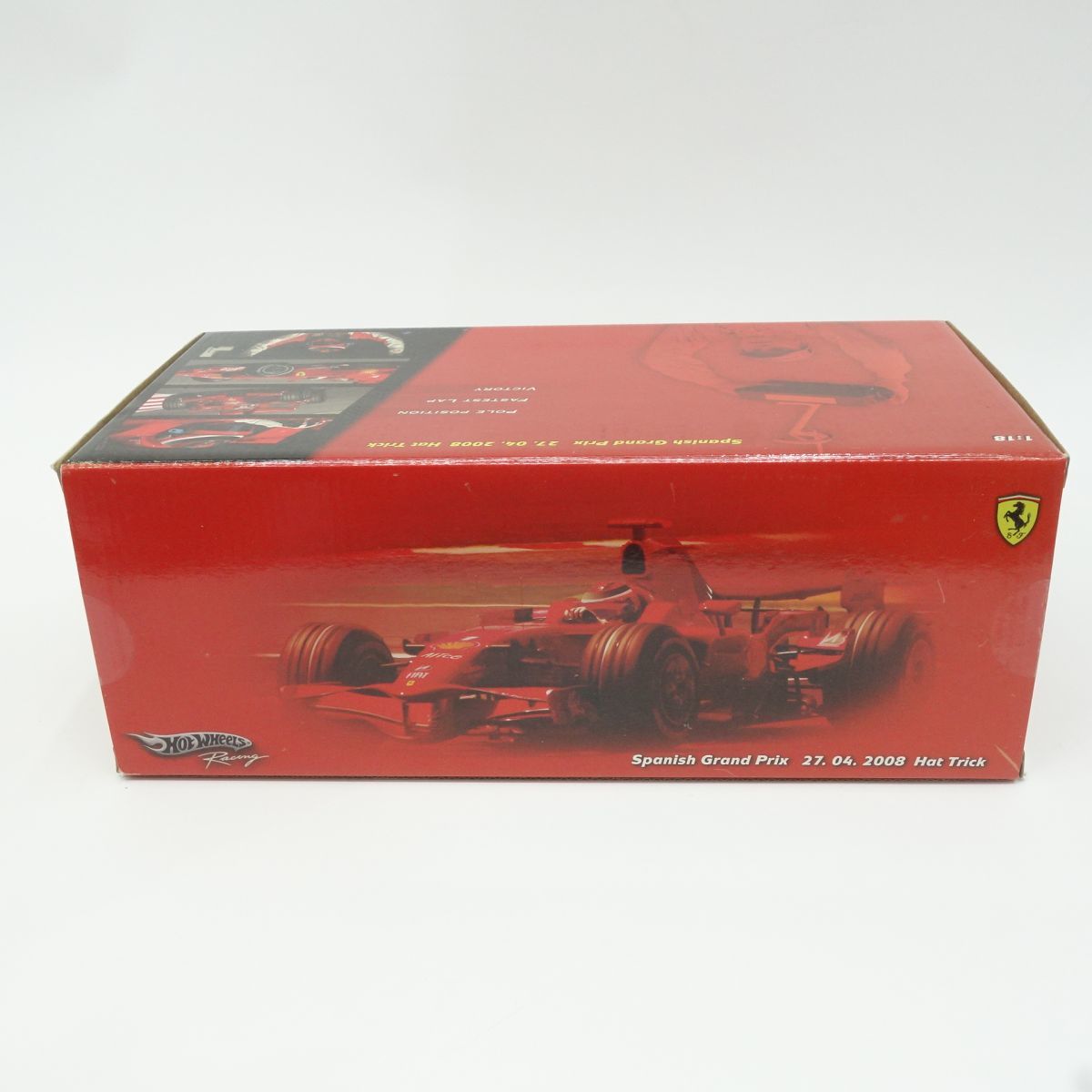 074 Hot wheels ホットウィール Ferrari SPANISH EDITION F2008 Shell #1(レッド) L8780 1/18スケール ミニカー　※中古_画像8