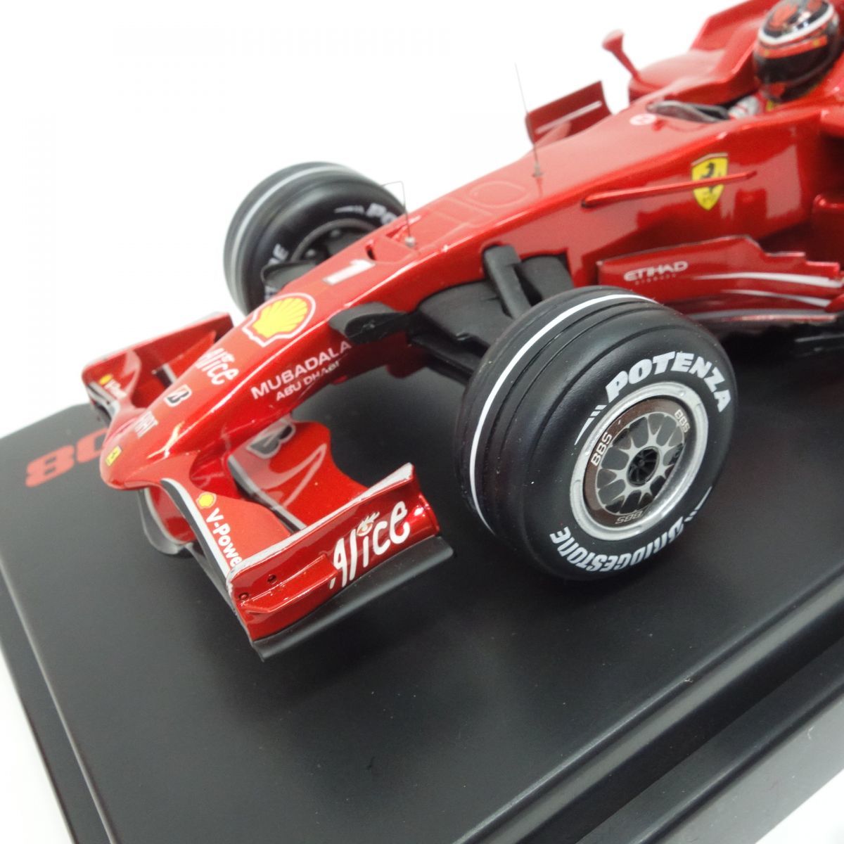 074 Hot wheels ホットウィール Ferrari SPANISH EDITION F2008 Shell #1(レッド) L8780 1/18スケール ミニカー　※中古_画像7