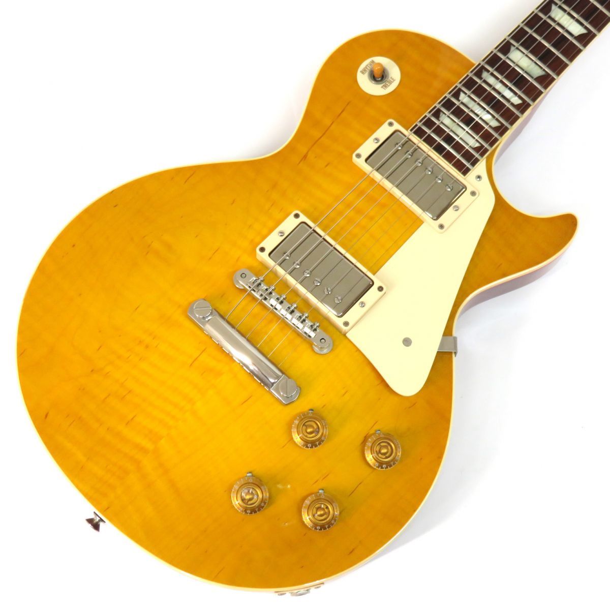 092s☆Gibson Custom Shop ギブソン 1958 Les Paul Standard Reissue LPR-8 レモンドロップ 2016年製 レスポール エレキギター ※中古_画像2