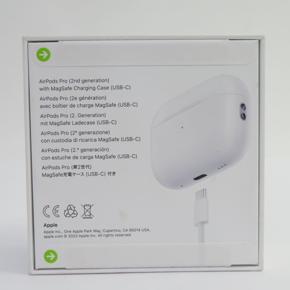 100【未開封】Apple AirPods Pro with Wireless Charging Case (USB-C) MTJV3J/A ノイズキャンセリングイヤホン_画像2