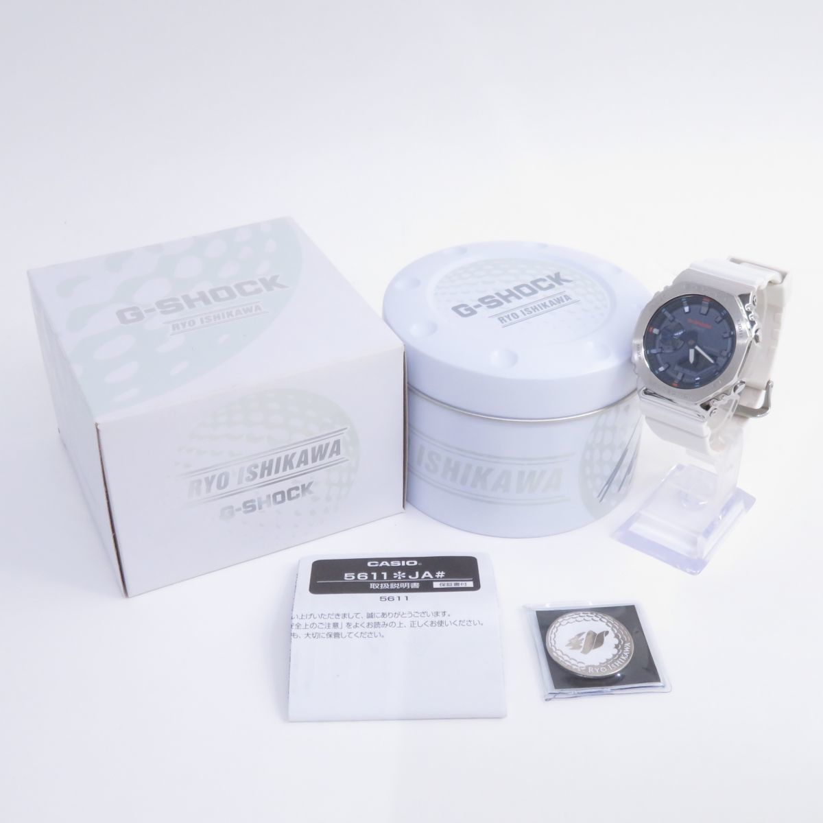 160s CASIO カシオ G-SHOCK 石川遼 シグネチャーモデル GM-2100RI21-7AJR クオーツ 腕時計 ※中古_画像10