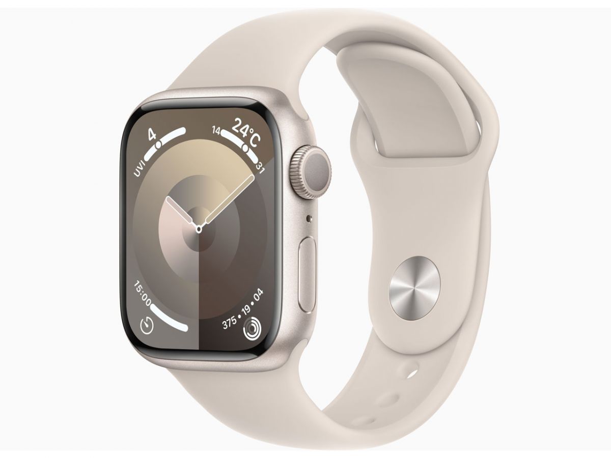 115【内箱未開封】Apple Watch Series 9 GPSモデル 41mm MR8T3J/A スターライトスポーツバンド S/M_画像1
