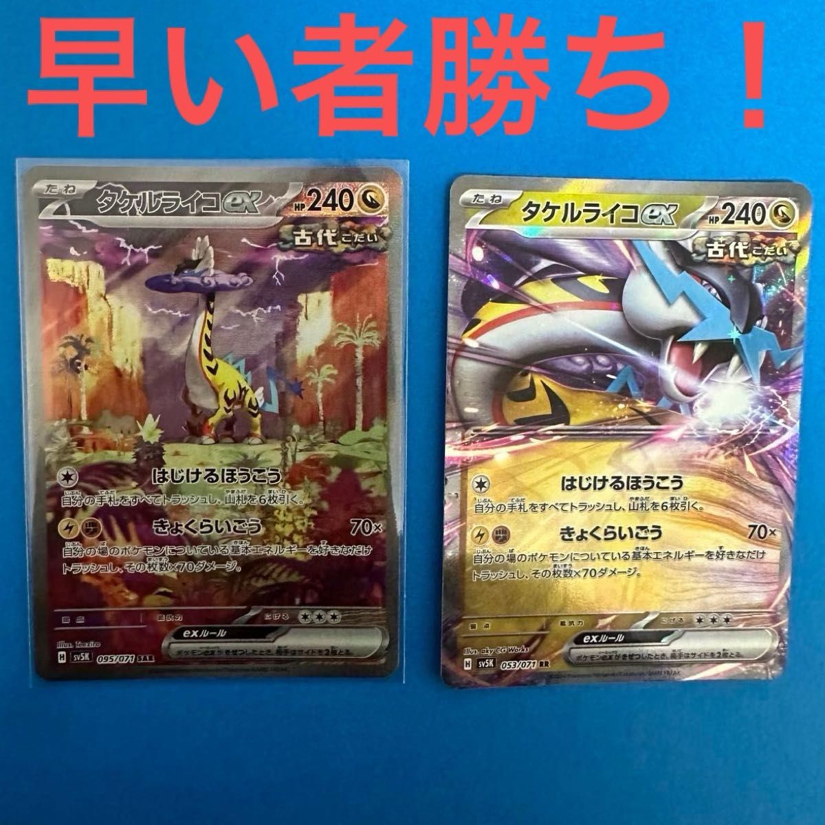 タケルライコex sar】タケルライコex rr ポケモンカード2枚 タケルライコex sar】タケルライコex rr ポケモンカード2枚