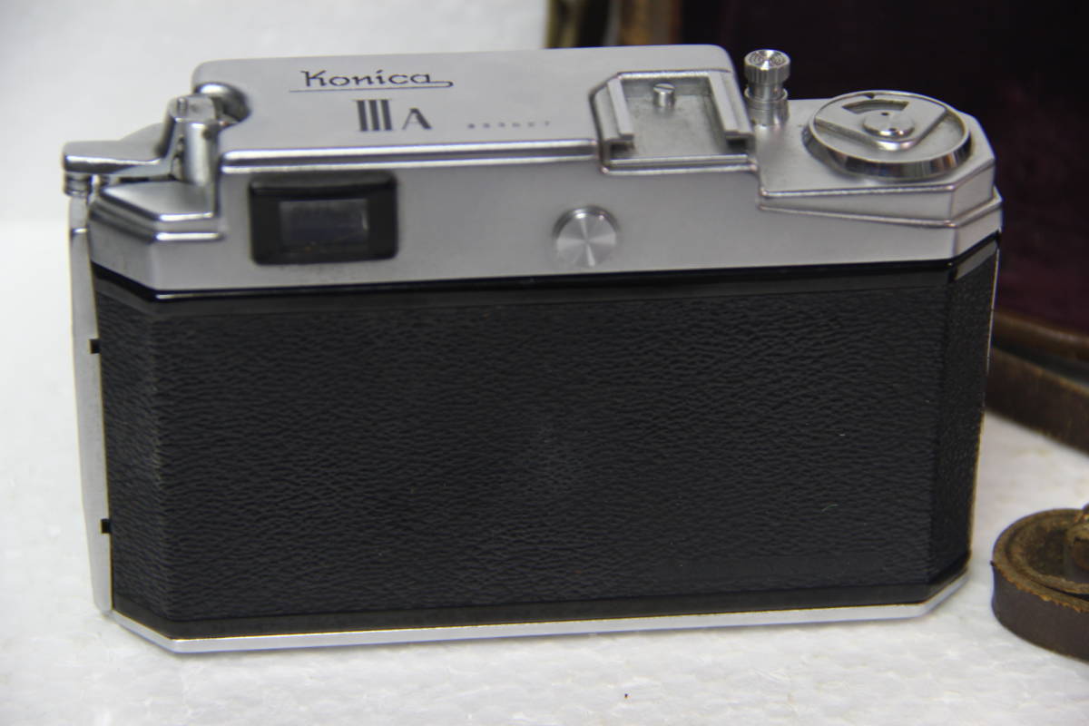 KONICA フィルムカメラ ⅢA konishiroku Hexanon 1=1.8 f=50mm レザーケース付属_画像8