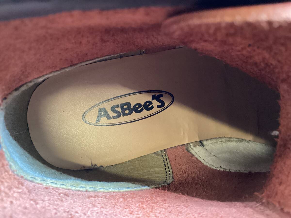 0572■ASBees レザーブーツ 26.0cm メンズシューズ カジュアルシューズ ショートブーツ 革靴 茶_画像9