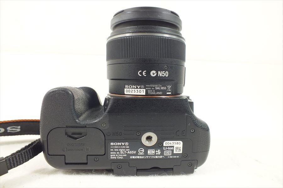 □ SONY ソニー SLT-A65V デジタル一眼レフ SAL1855 3.5-5.6/18-55 SAM 中古 現状品 240106H2235_画像4