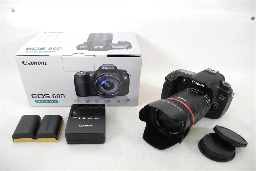 ▼ Canon キャノン EOS60D レンズキット デジタル一眼レフ 18-135mm 3.5-5.6 IS 中古 現状品 240205K2205_画像1