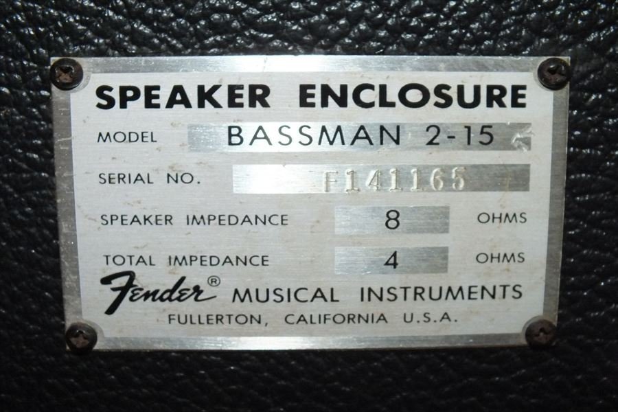 ★ 札幌市 引取限定 ★ Fender フェンダー BASSMAN 2-15 キャビネット 音出し確認済 中古現状品 240201Y6292_画像8