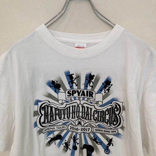 ya38 SPYAIR バンドT 半袖Tシャツ ARENA TOUR 2016-2017 ホワイト メンズ Mの画像3